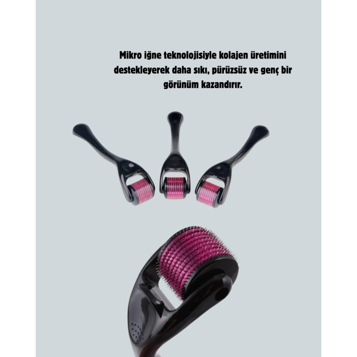 Dermaroller Titanyum 540 İğneli 0.5 mm Cilt Yenileme ve Anti Aging Etkisi