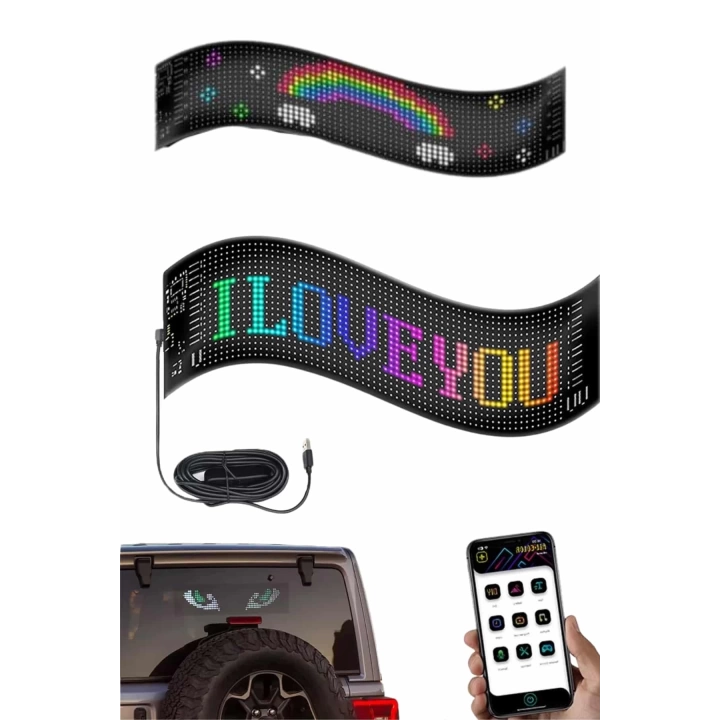 Digital Araba Yazısı Ekran Matrix En Büyük Boy 16X96 Matrix LED Panel