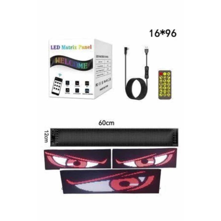 Digital Araba Yazısı Ekran Matrix En Büyük Boy 16X96 Matrix LED Panel