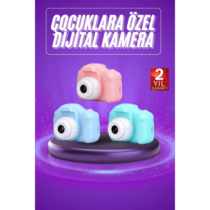 Dijital Fotoğraf Makinesi Çocuk Mini 1080p HD Kaliteli Renkli