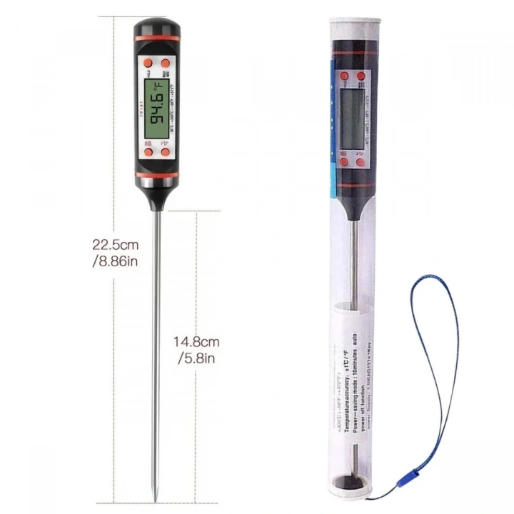 Dijital Gıda Termometresi Süt,Et,Yoğurt Mayalama,Mama Derecesi Ölçer Gıda Termometresi