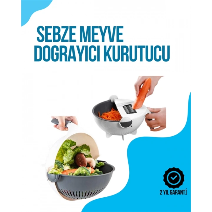 Dilimleyici ve Rende Bıçaklı Çok Amaçlı Mutfak Aleti