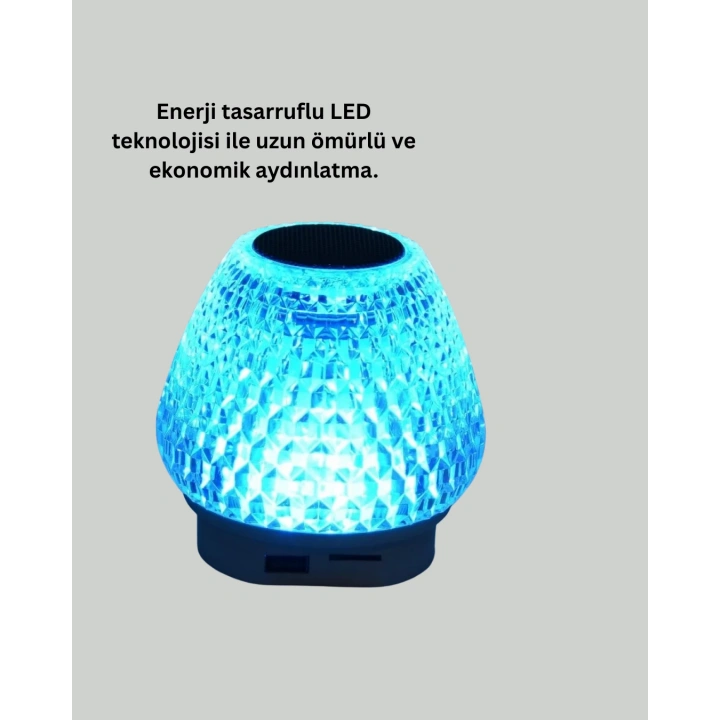 Dokunmatik Işıklı Kablosuz Bluetooth Hoparlör 5W