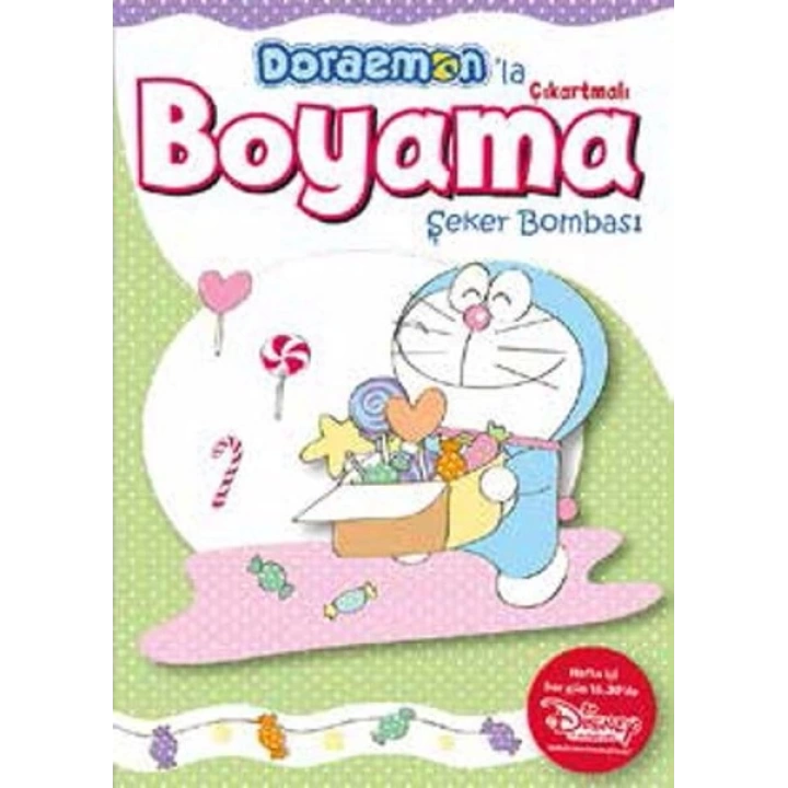 Doraemonla Çıkartmalı Boyama Şeker Bombası