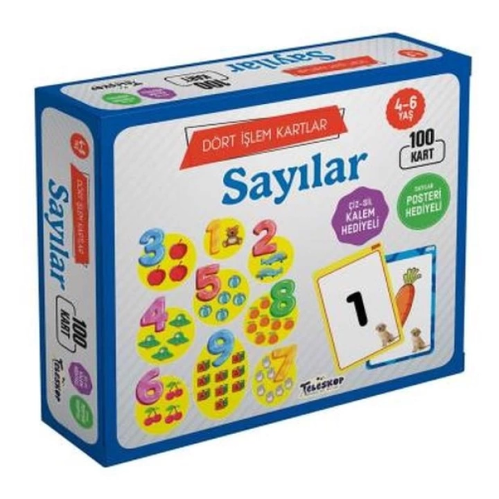 Dört İşlem Kartlar Sayılar 4 6 Yaş 100 Kart