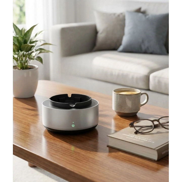 Dumanı İçine Çeken Akıllı Kül Tablası – Kokusuz, Filtreli ve Otomatik Duman Emici Küllük