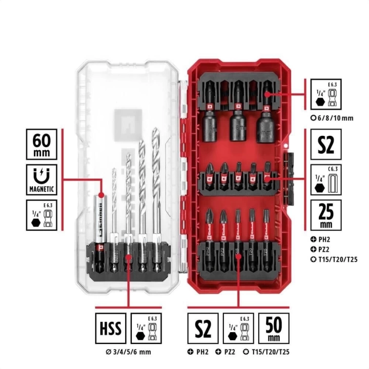 Einhell Matkap Ucu Vidalama Seti 18 Parça