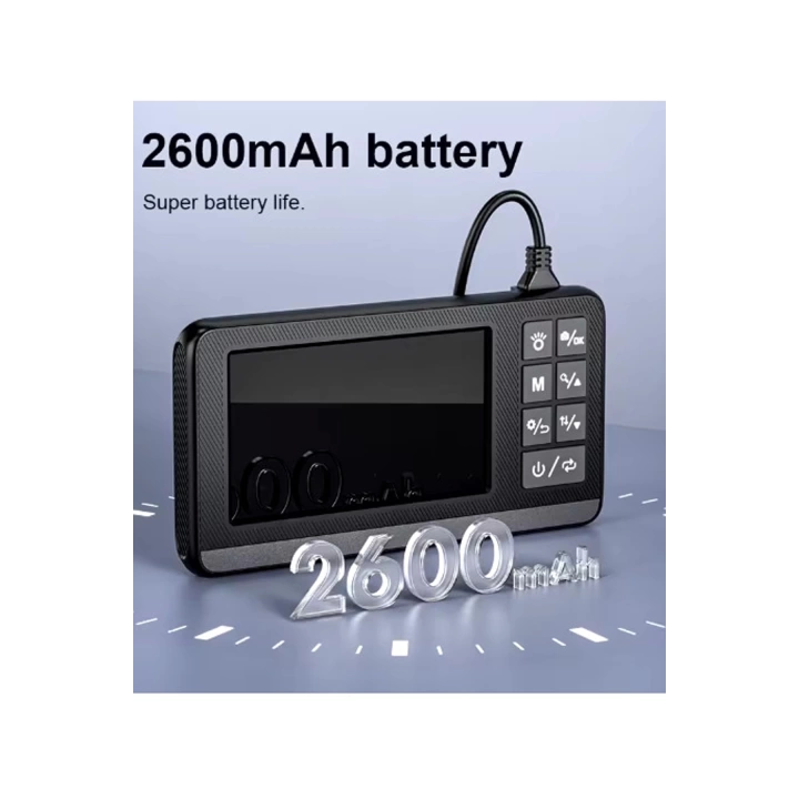 Ekranlı Çift Kameralı 10 Mt Sert Kablo Endoskop Kamera 8 Mm 4.3 Inc Hafıza Kart Destekli