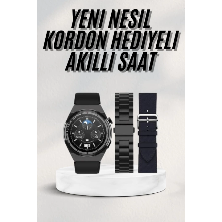 En Çok Tercih Edilen Akıllı Saat Amoled Ekran Nabız Sensörü GPS Uyumlu Adımsayar
