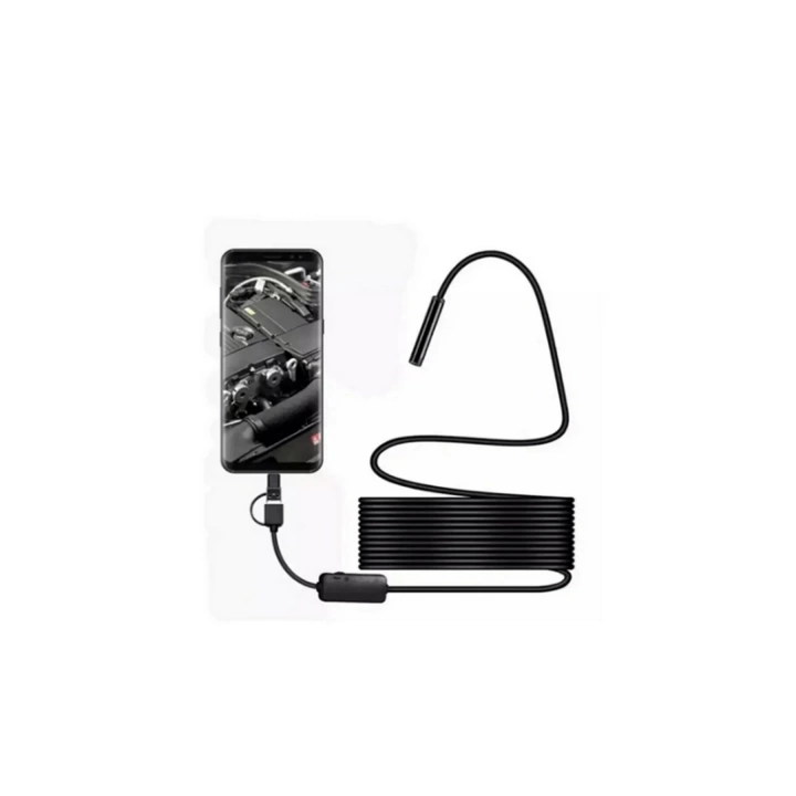 Endoskop Yılan Video Kamera Led’li 5 Metre 7 Mm Sert Kablo Yüksek Kaliteli Stereo
