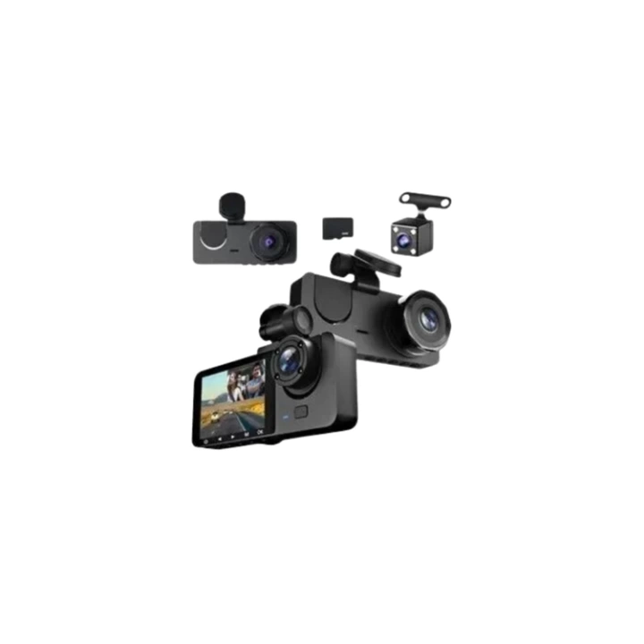 Full HD Çözünürlüklü Üç Kameralı Araç İçi Kamera – Park ve Sürüş Güvenliği
