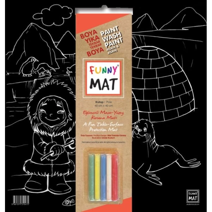 Funny Mat Black Kutup (Tebeşirli)