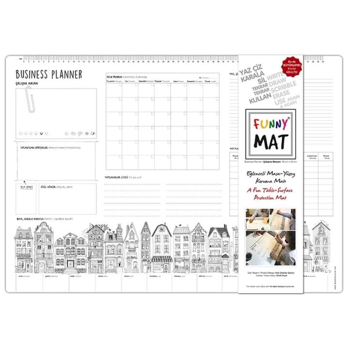 Funny Mat Çalışma Masam Business Planer Büyük Boy 68x48cm