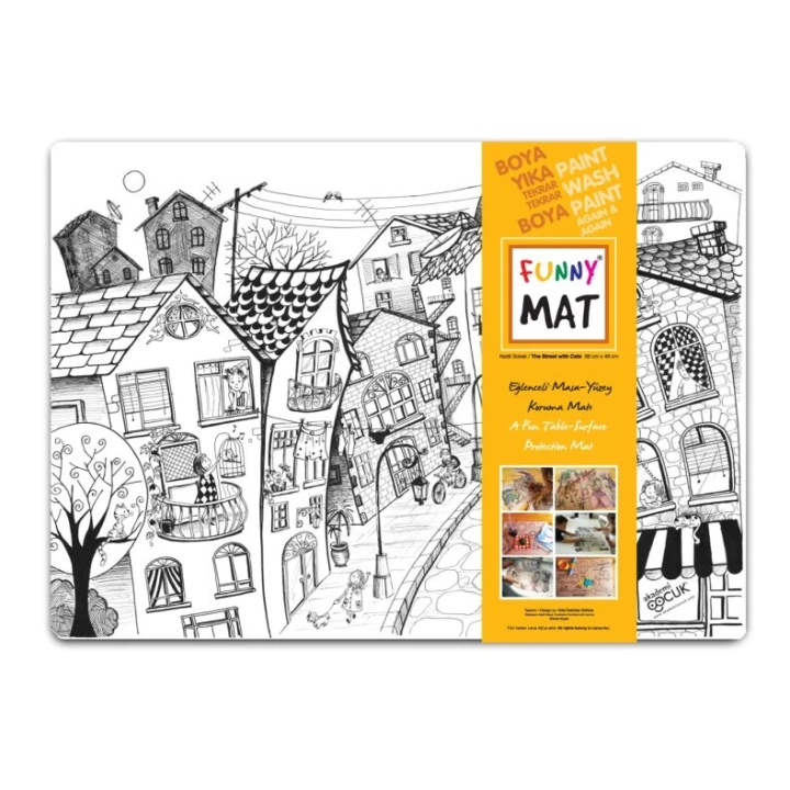 Funny Mat - Kedili Sokak - 68x48cm