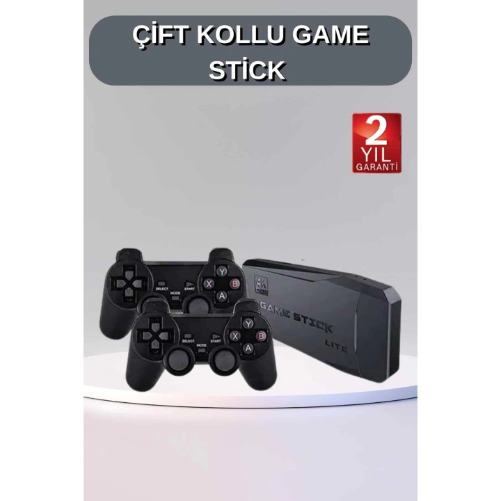 Game Stick 20000 Oyun Kablosuz Çift Kol Retro Oyunlar Game Stick Atari 2.4g 4K