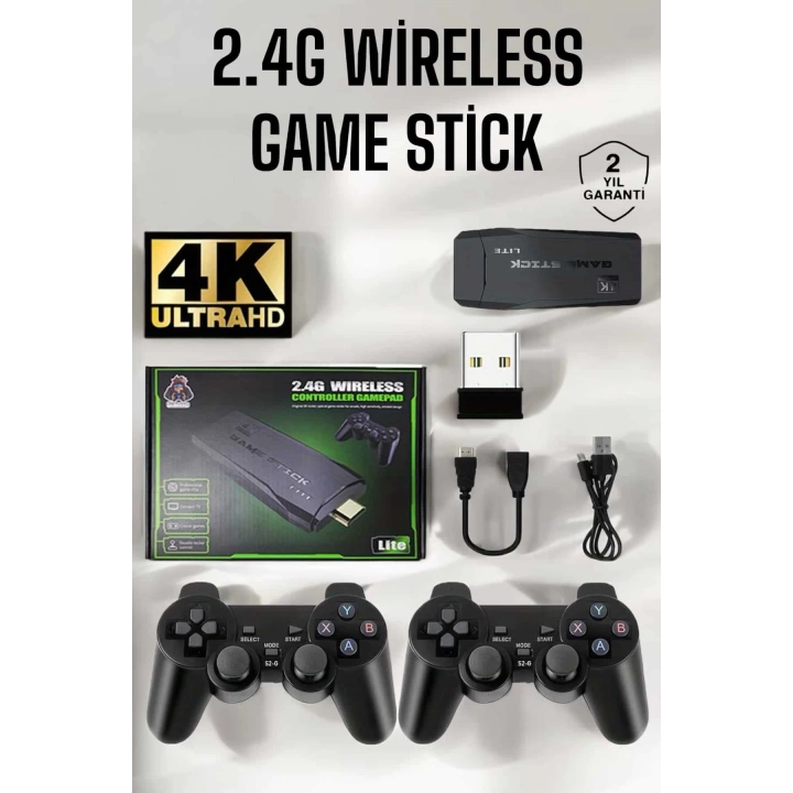 Gaming Atari 2.4g Uyumlu Kablosuz Çift Kol Game Stick