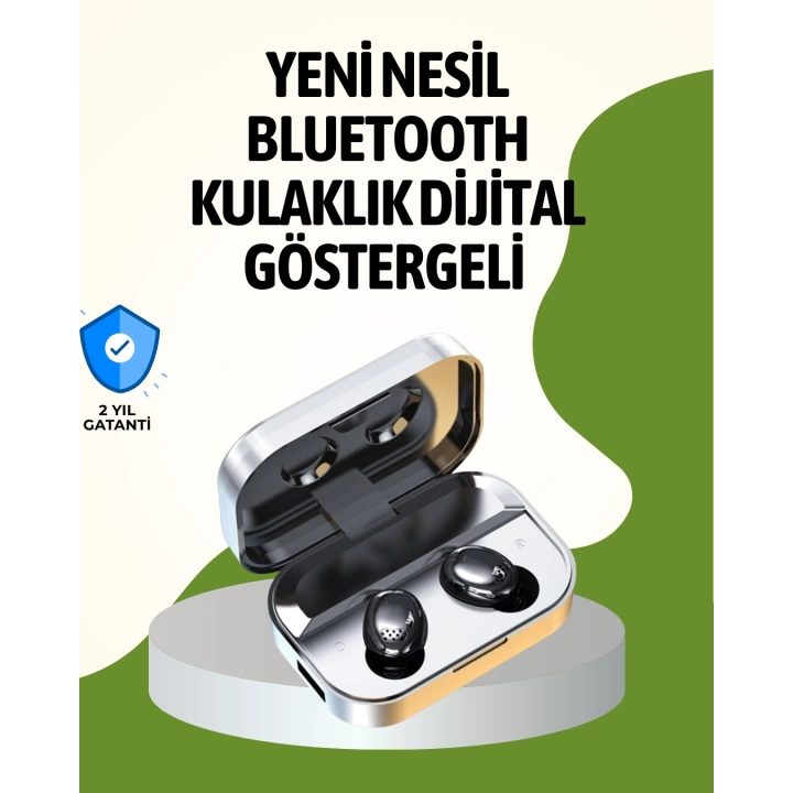 Gerçek Kablosuz Kulaklık – Bluetooth 5.0, Şarj Kutulu, Parmak İzi Kontrollü