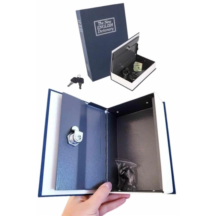 Gizli Kasa Kilitli Sözlük Görünümlü 18cm Gizli Kasa Büyük Boy Anahtarlı