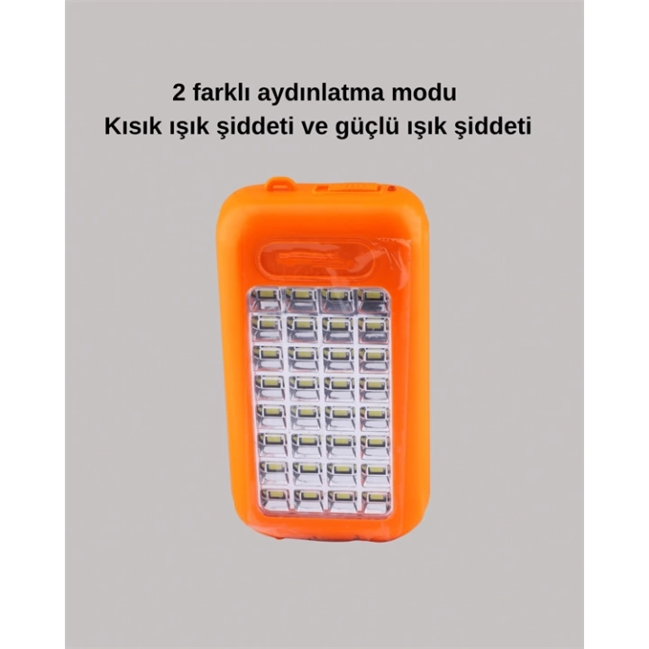 Gold Silver Güneş Enerjili Powerbank Işıldak – 10000 mAh, 32 LED, Çift USB, Su Geçirmez