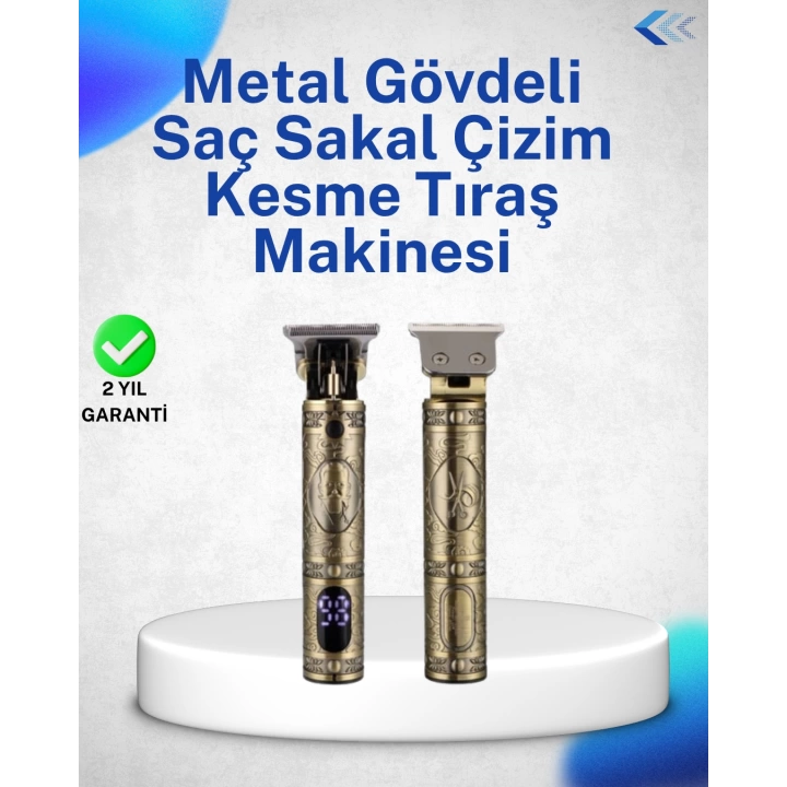 Güçlü Motorlu, 4 Kılavuz Taraklı Kompakt Saç Kesme Makinesi – Uzun Pil Ömürlü