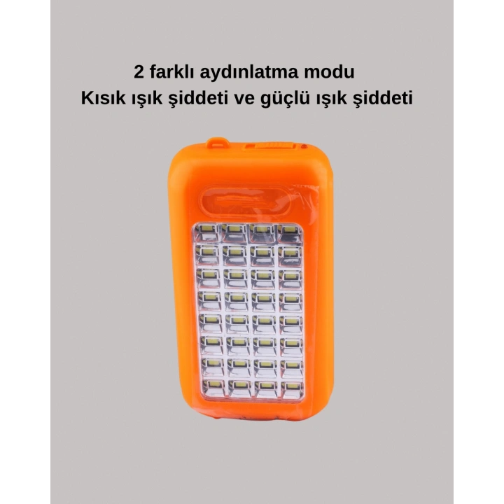 Güneş Enerjili LED Powerbank Işıldak – 10000 mAh, Su Geçirmez, 32 LED, Taşınabilir Tasarım