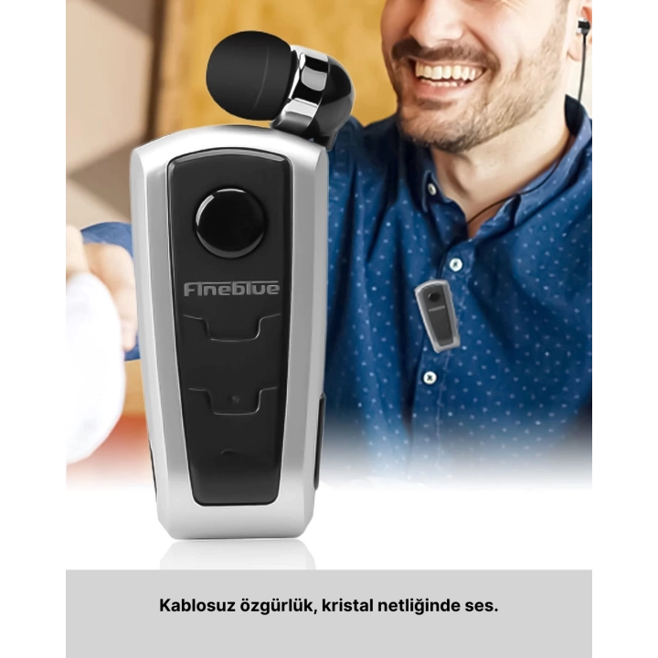 Gürültü Önleyici Fineblue F910 Bluetooth Kulaklık Klipsli Model
