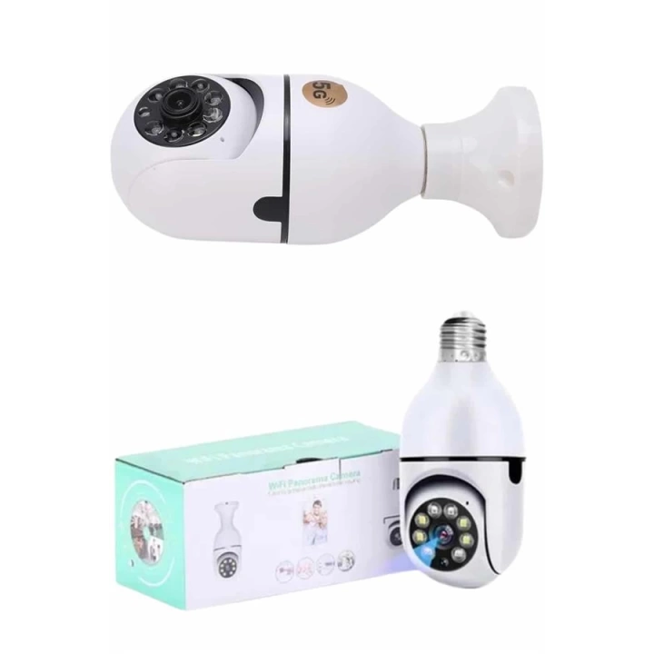 Güvenlik Kamerası Wi-Fi Özellikli 360 Derece Full Hd 1080p Ampül Kamera