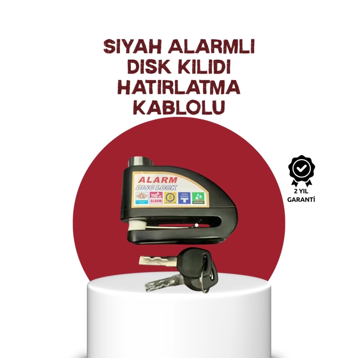 Güvenlik Sensörlü Alarmlı Disk Kilidi Motosiklet ve Bisiklet İçin