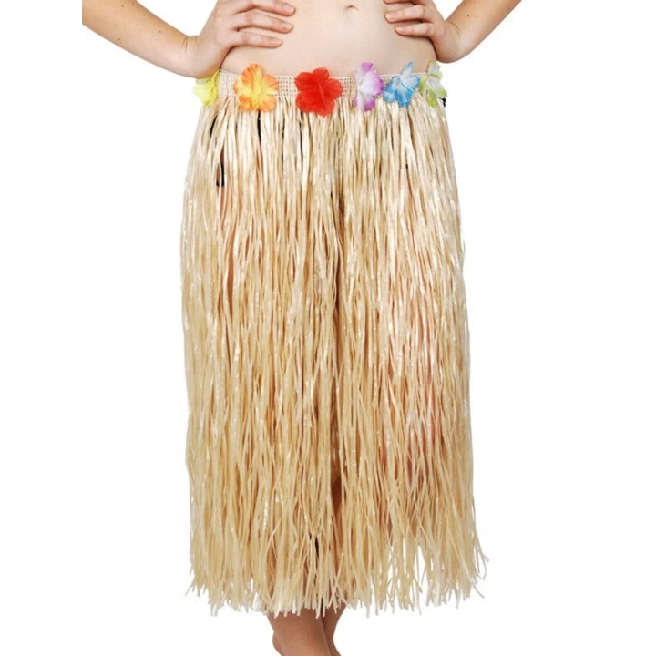 Hawaii Tarzı Hula Eteği – 60 Cm Hasır Naturel Etek