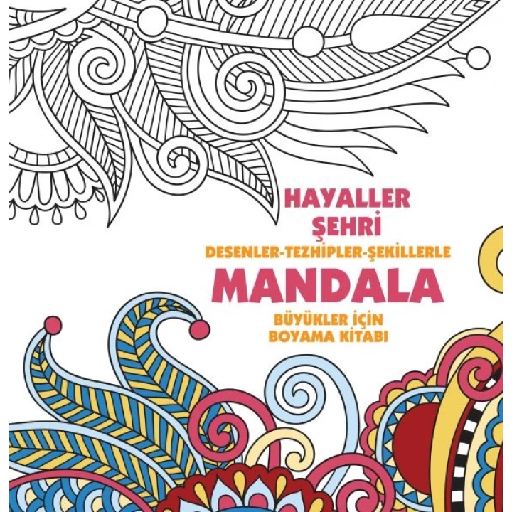 Hayaller Şehri - Mandala (Büyükler İçin Boyama)