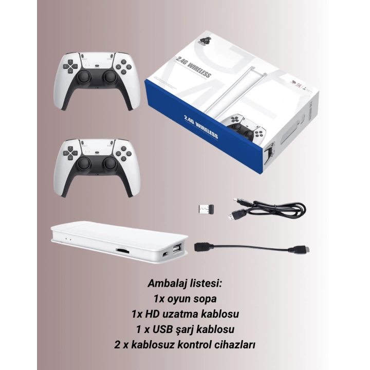 HDMI Çıkışlı Çift Kablosuz Kollu Retro Game Stick – M15