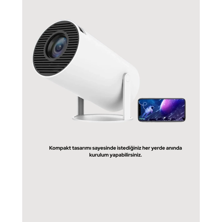 HDMI ve USB Girişli Uzun Ömürlü Ampullü Projeksiyon