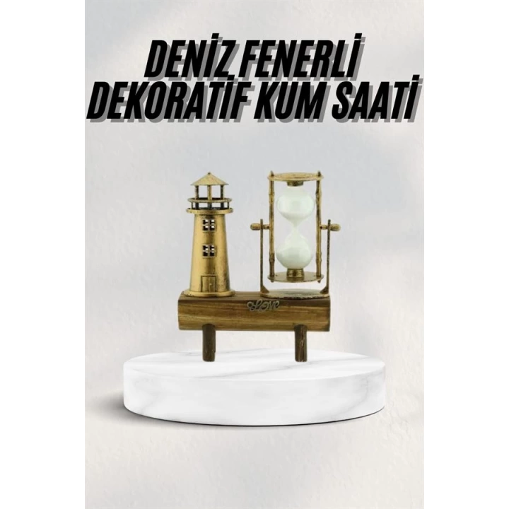 Hediyelik Kum Saati Retro Dekoratif Deniz Feneri Kum Saati