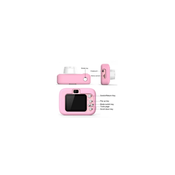 Hello Çocuk Dijital Fotoğraf Makinası 20 Mp Video Kaydedici 2.0 İnç Çift Kameralı Ks-102