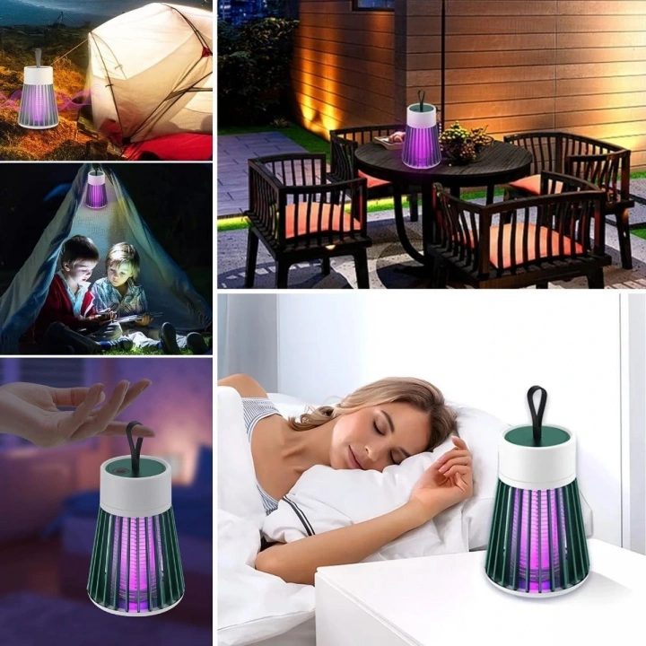 İç ve Dış Mekanlar İçin Şarjlı Sinek Öldürücü Sivrisinek Kovucu,UV Işıklı Sineksavar Taşınabilir Gece ası