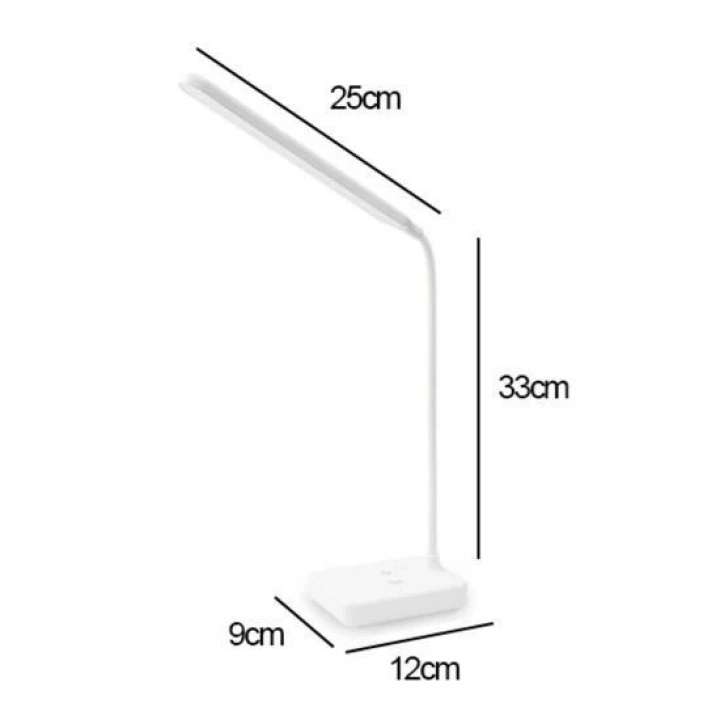 İnce Uzun USBli Dokunmatik 3 Kademeli 360 Derece Özel Göz Korumalı led Lityum Masa ası
