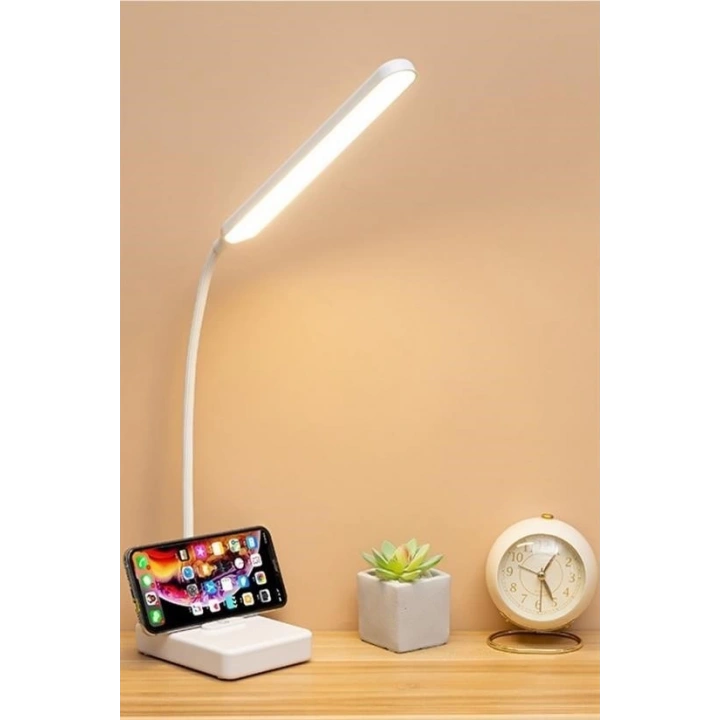 İnce Uzun USBli Dokunmatik 3 Kademeli 360 Derece Özel Göz Korumalı led Lityum Masa ası