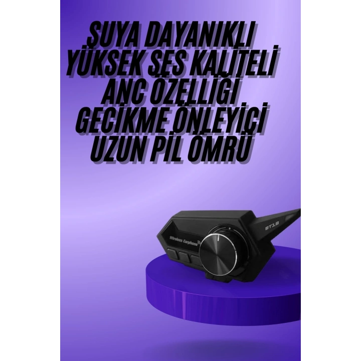 Intercom Bluetooth Kulaklık Kask Kulaklığı ANC Özelliği Yüksek Ses Kaliteli