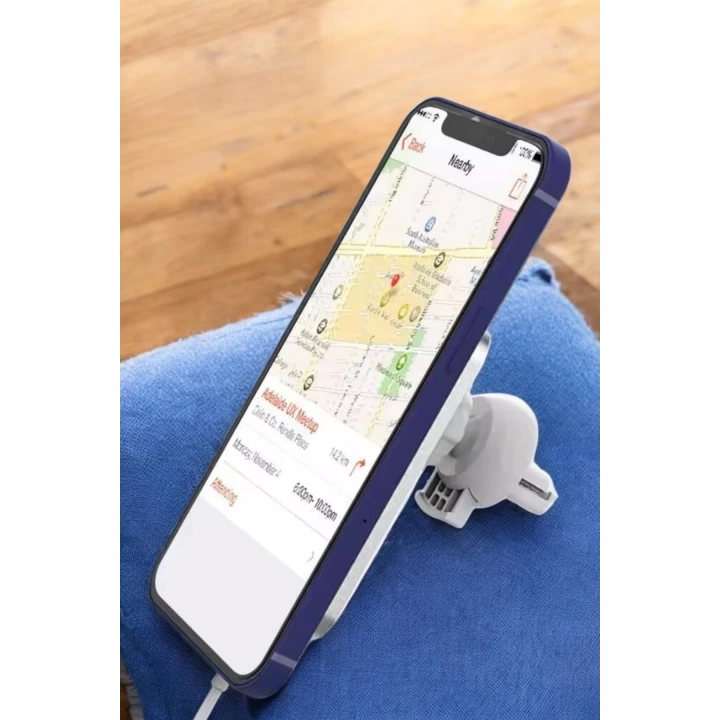 İOS Uyumlu Manyetik Tasarım Magsafe İphone 12/13/14/15 araç şarjı