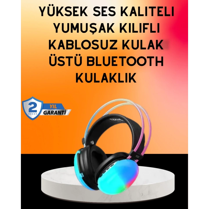 IPX4 Suya Dayanıklı Kablosuz Kulak Üstü Gaming Kulaklık