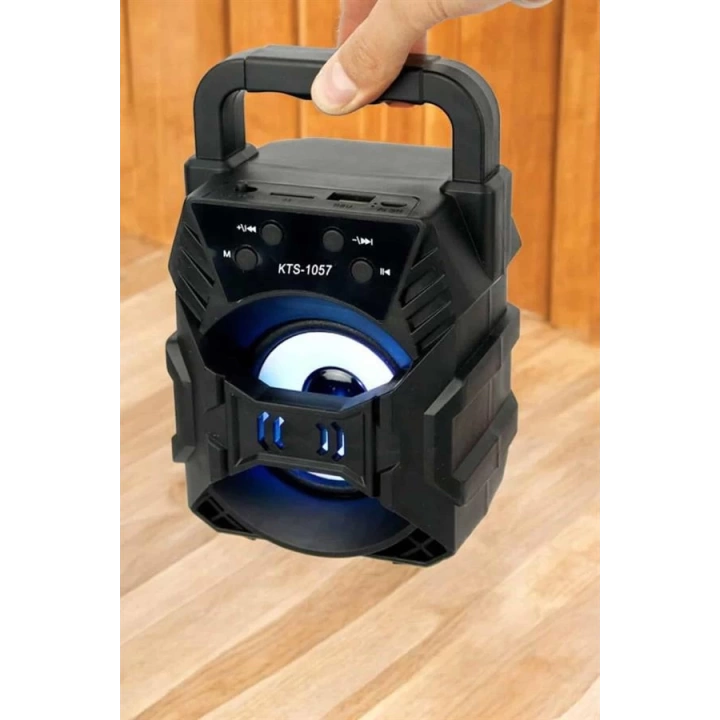 Işıklı Bluetooth Hoparlör Müzik ve Renkli Işık Taşınabiilir