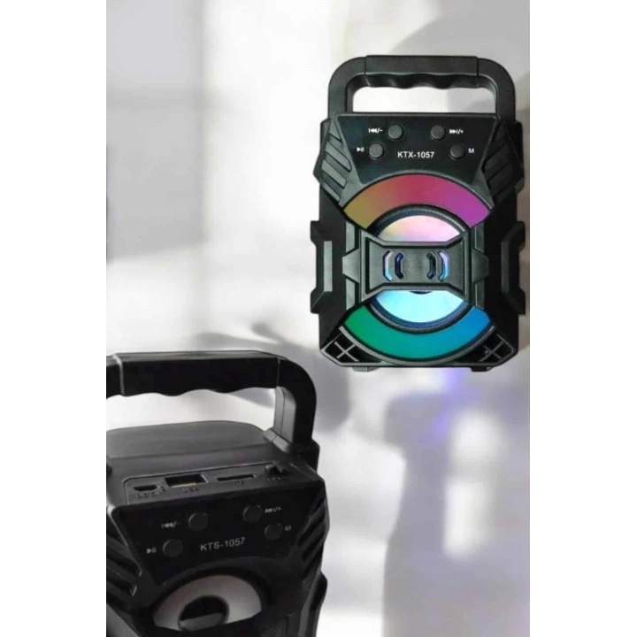 Işıklı Bluetooth Hoparlör Müzik ve Renkli Işık Taşınabiilir