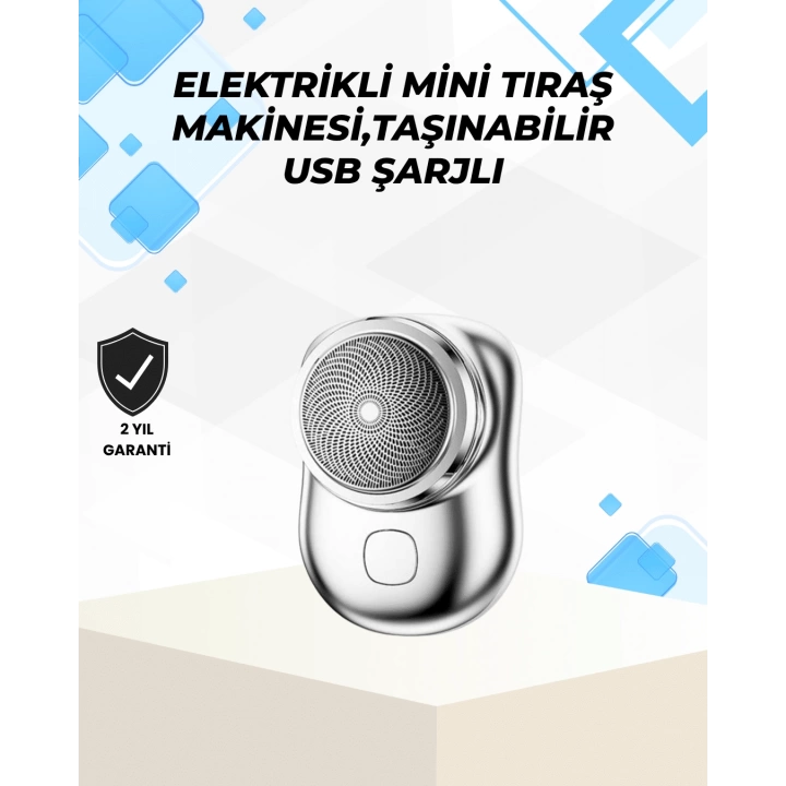 Islak-Kuru Kullanımlı Suya Dayanıklı Mini Tıraş Cihazı