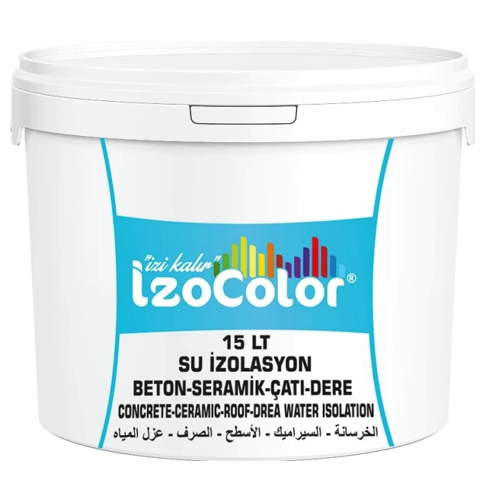 İzocolor Su Yalıtımı İzolasyon 15 Lt Yüksek Uv Dayanımlı Solventsiz Silikon Katkılı