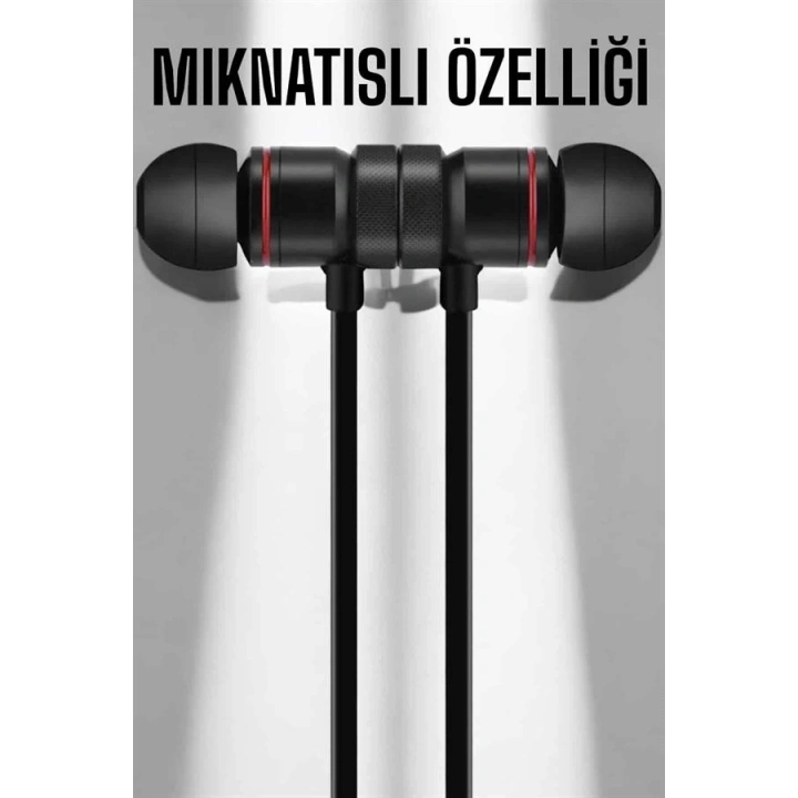 Kablolu Mıknatıslı Sport Kulaklık Bluetooth Bağlantılı