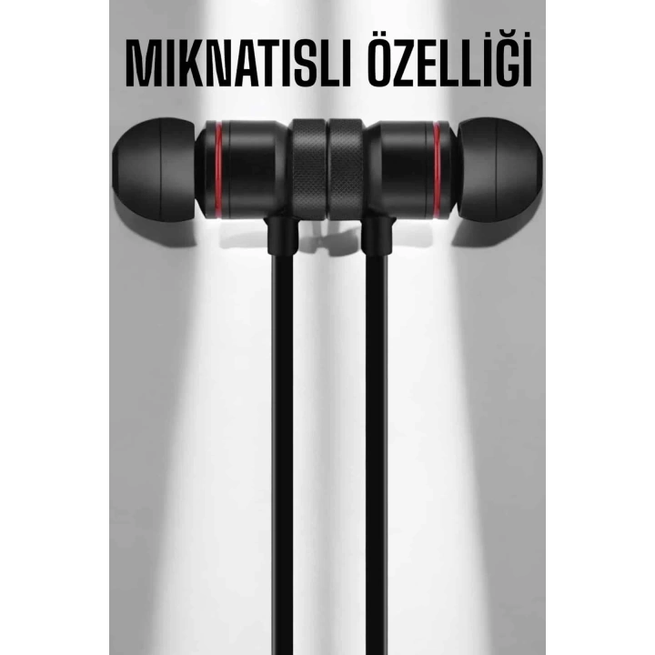 Kablolu Mıknatıslı Sport Kulaklık Bluetooth Bağlantılı