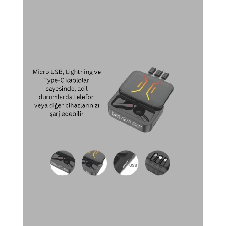 Kablosuz Bluetooth 5.0 Kulaklık – 300mAh Şarj Kutusu