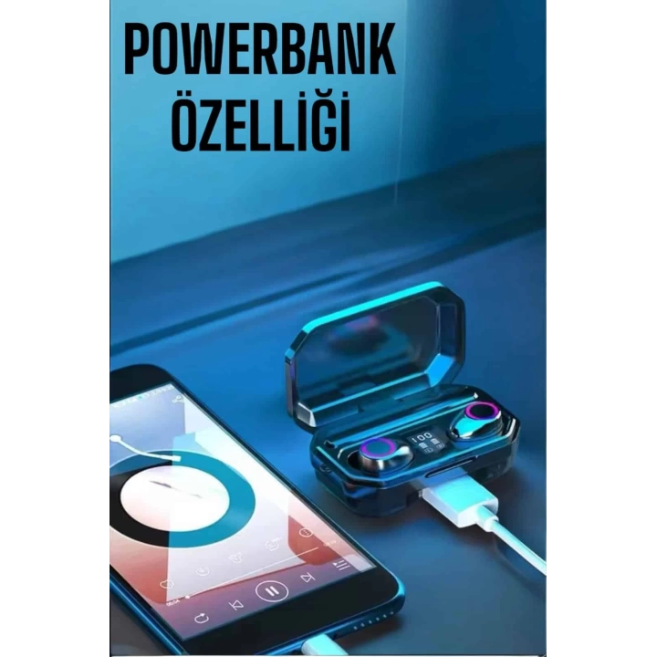 Kablosuz Bluetooth Kulaklık Dijital Göstergeli Uzun Pil Ömrü