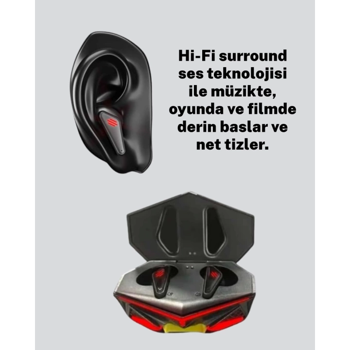 Kablosuz Gaming Kulaklık Gürültü Önleyici Mikrofonlu