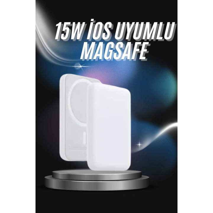 Kablosuz Magsafe Hızlı Şarj 5.000 mah Kablosuz Şarj Cihazı